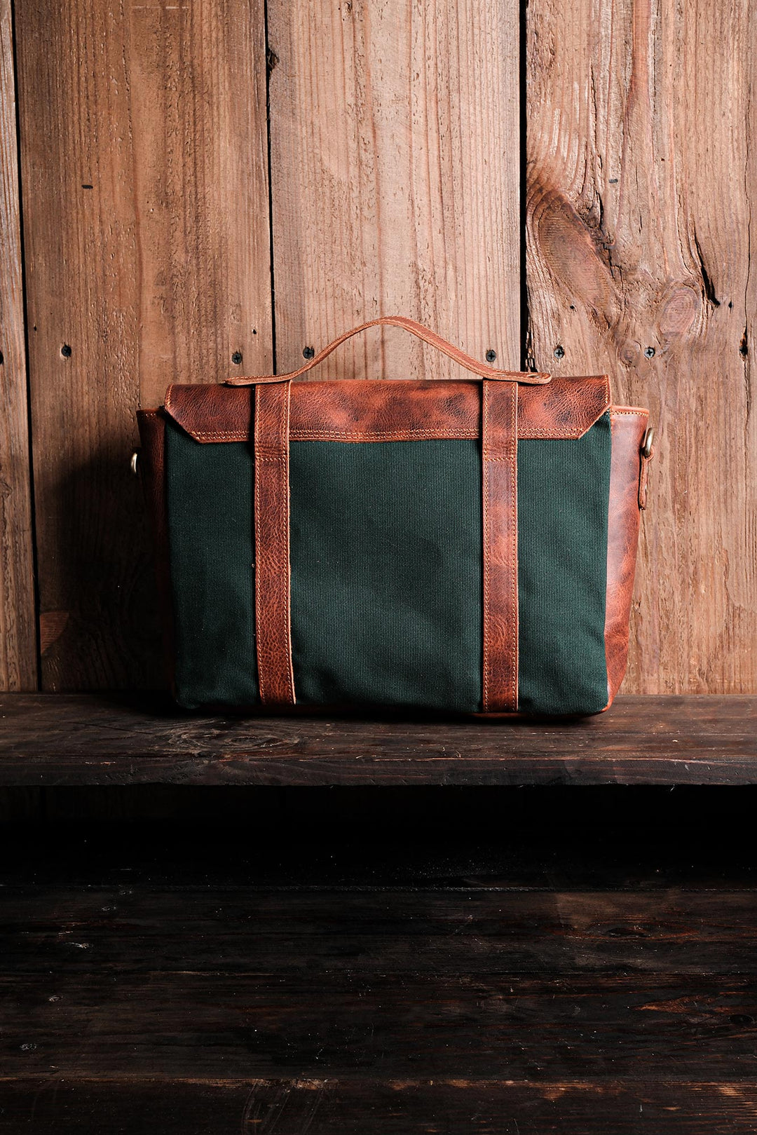 HAKİ Kanvas Deri Passenger Bag