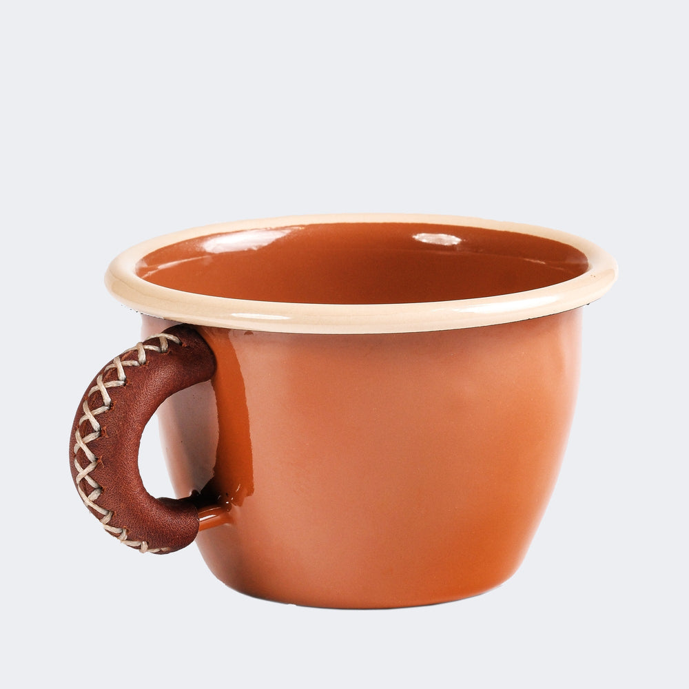 Derilenmiş Emaye Latte Kupası