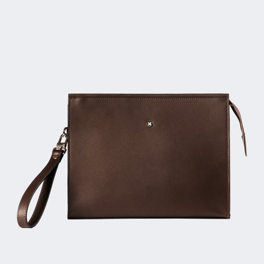 Saffiano Clutch El Çantası – Çikolata