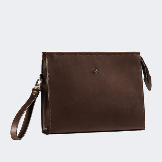Saffiano Clutch El Çantası – Çikolata