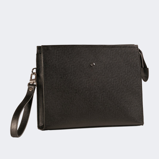 Saffiano Clutch El Çantası – Siyah