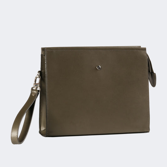 Saffiano Clutch El Çantası – Olive